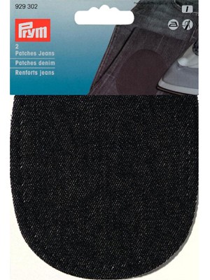 PRYM 929302 Заплатки термоклеевые джинсовые 10*14 см, черный (2 шт.)
