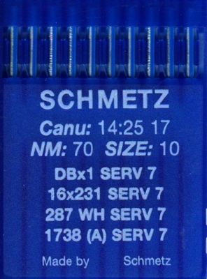 SCHMETZ Иглы промышленные DBx1 SERV7 №70 10 шт.