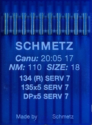 SCHMETZ Иглы промышленные DPx5 SERV7 №110 10 шт.