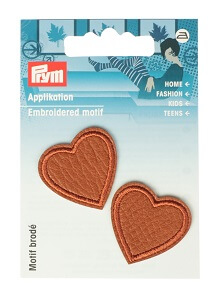 PRYM 925595 Термоаппликация Сердце, иск. кожа, 2 шт.